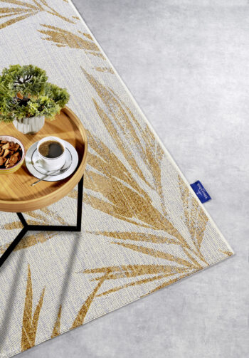 Villeroy & Boch, Kusový koberec Villeroy & Boch 106062 Cream, Gold – na von aj na doma, 120x180, žltá, chodba / predsieň