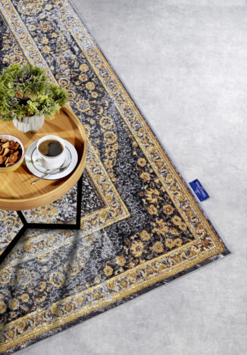 Villeroy & Boch, Kusový koberec Villeroy & Boch 106065 Antracite, Gold – na von aj na doma, 120x180, žltá, chodba / predsieň