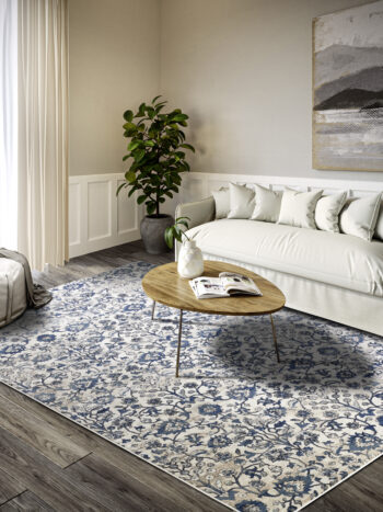 Villeroy & Boch, Kusový koberec Villeroy & Boch 106120 Cream, Blue, 120x170, modrá, obývacia izba
