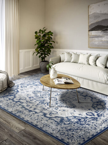 Villeroy & Boch, Kusový koberec Villeroy & Boch 106122 Cream, Blue, 120x170, modrá, obývacia izba
