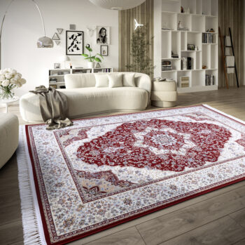 Villeroy & Boch, Kusový koberec Villeroy & Boch 106126 Red, Cream, 190x285, červená, obývacia izba