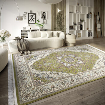 Villeroy & Boch, Kusový koberec Villeroy & Boch 106128 Green, Cream, 190x285, zelená, obývacia izba