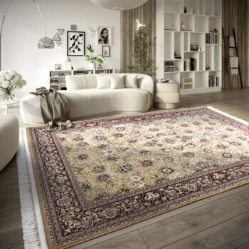 Villeroy & Boch, Kusový koberec Villeroy & Boch 106129 Red, Beige, 190x285, červená, obývacia izba