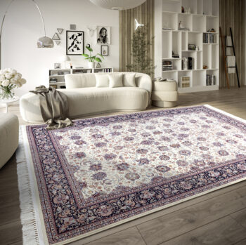 Villeroy & Boch, Kusový koberec Villeroy & Boch 106131 Cream, Blue, 128x190, modrá, obývacia izba