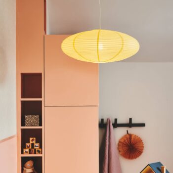 Villo 60 papierové tienidlo Ø 60cm, výška 25cm, žltá