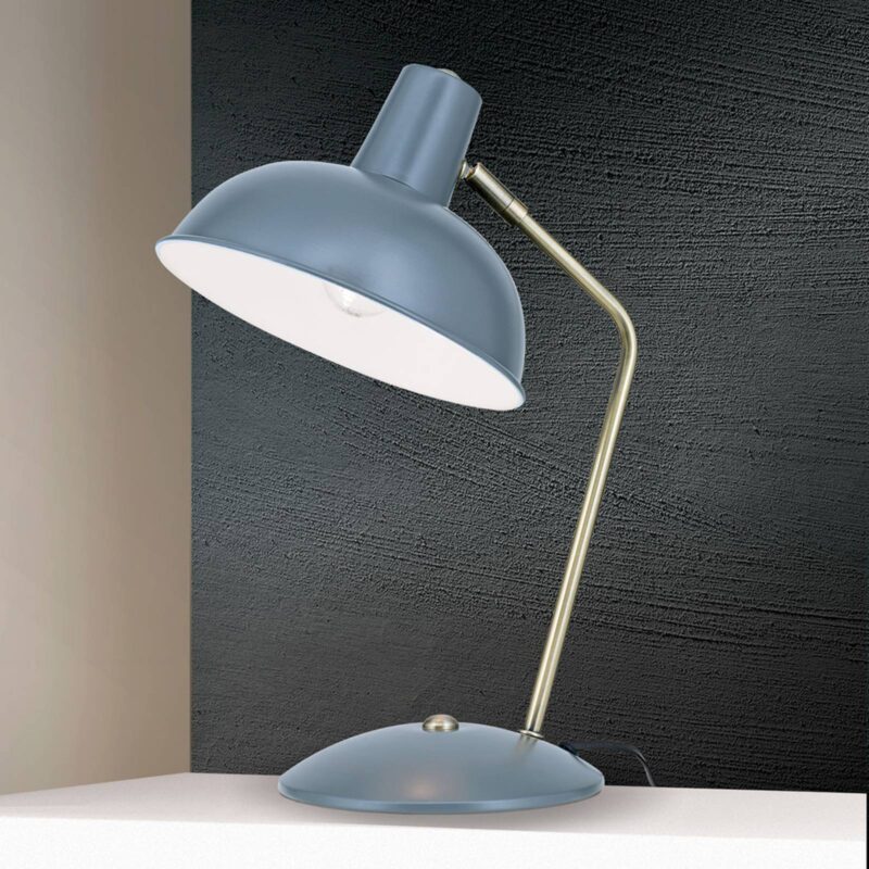 Vintage vzhľad – stolná lampa Fedra sivá Vintage vzhľad – stolná lampa Fedra sivá