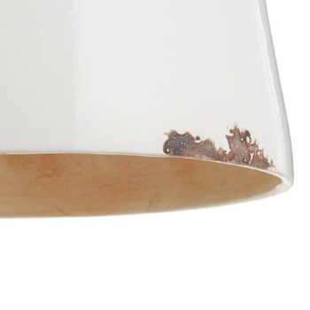 Vintage závesná lampa C1745, kužeľovitá, biela