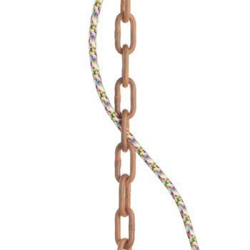 Vintage závesná lampa C1745, kužeľovitá, biela