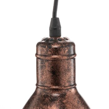 Vintage závesná lampa Priddy 1pl starožitná medená