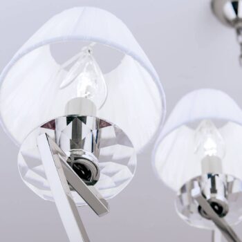 Visiaci luster Avala v nikle a bielej