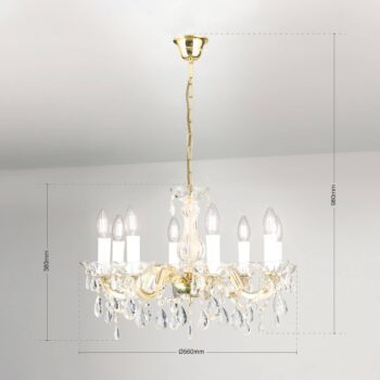 Visiaci luster Dolores 8-plameňový