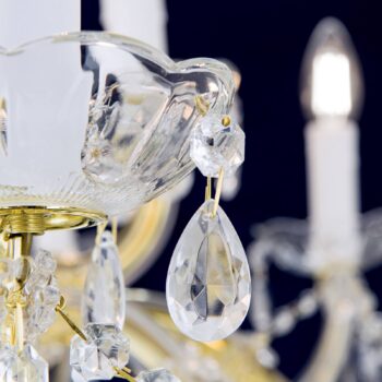 Visiaci luster Dolores s krištáľmi, 15-plameňový