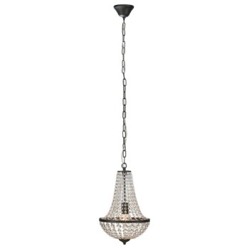 Visiaci luster Gränsö, čierna, IP20, Ø 30 cm