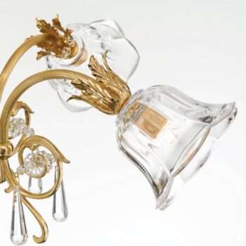 Visiaci luster Kaisa, pozlátané 24-karátmi, 5-pl.