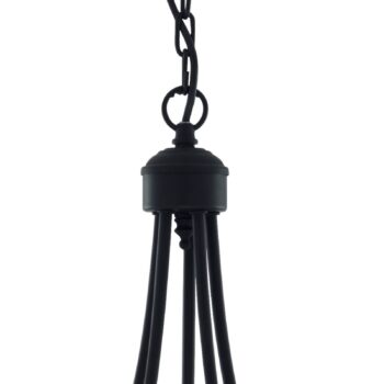 Visiaci luster Maypole matný čierny, 5-plameňový