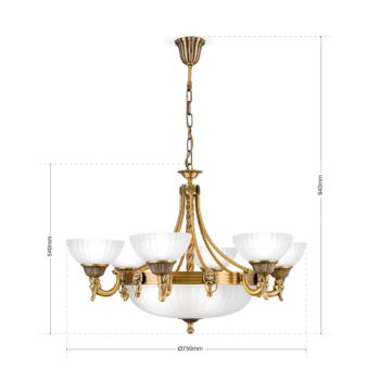 Visiaci luster Noam klasicky navrhnutý Ø 75 cm