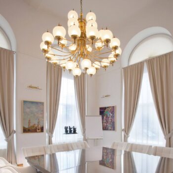 Visiaci luster OBJEKT so štýlom 32-plameňový