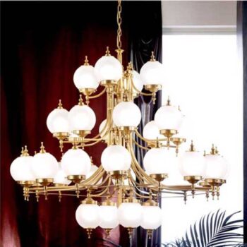 Visiaci luster OBJEKT so štýlom 32-plameňový