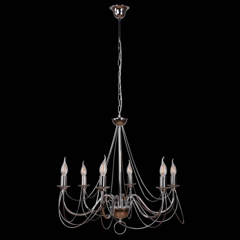 Visiaci luster Retro, strieborný, 6-pl., 120cm Visiaci luster Retro, strieborný, 6-pl., 120cm