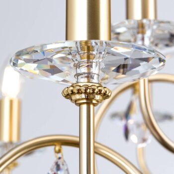 Visiaci luster Violetta zlatý, 12-plameňový