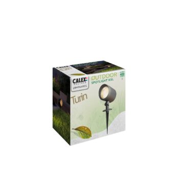 Vonkajší reflektor Calex LED, zemný hrot, zástrčka, čierny, 2 700 K