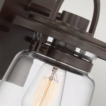 Vonkajšia nástenná lampa Lasalle, čierna/čierna, výška 29,6 cm
