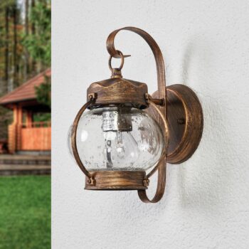 Vonkajšia nástenná lampa Margerite fúkané sklo