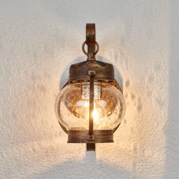 Vonkajšia nástenná lampa Margerite fúkané sklo