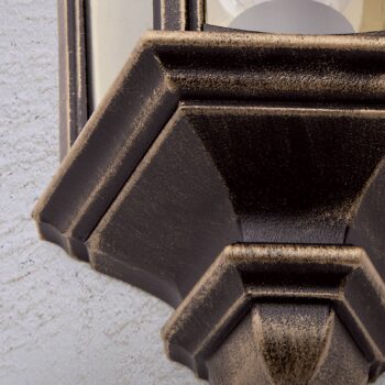 Vonkajšia nástenná lampa Puchberg, čierno-zlatá