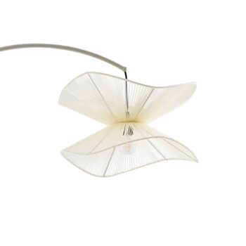 Vonkajšia stojacia lampa Lindby Valdorin, béžová, 199 cm, IP44
