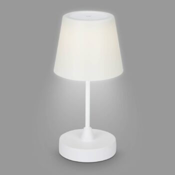 Vonkajšia stolová lampa LED Campi, dobíjateľná batéria, stmievanie, biela