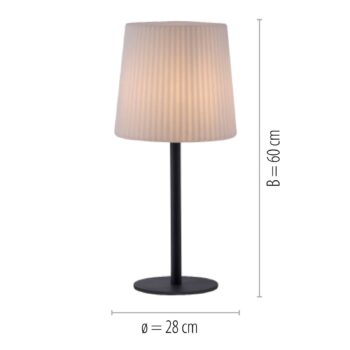 Vonkajšia stolová lampa Paul Neuhaus Falter, IP65, výška 60 cm