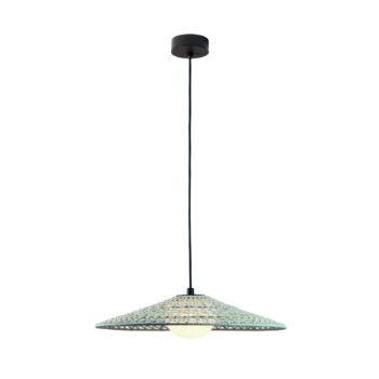 Vonkajšia závesná lampa Bover LED Nans Balis S/55, hnedá/béžová