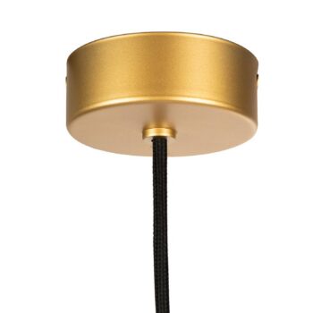 Vonkajšia závesná lampa Nora, zlatá/transparentná, IP44, sklo