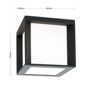 Vonkajšie nást. svetlo Henry 16x16x16cm antracit