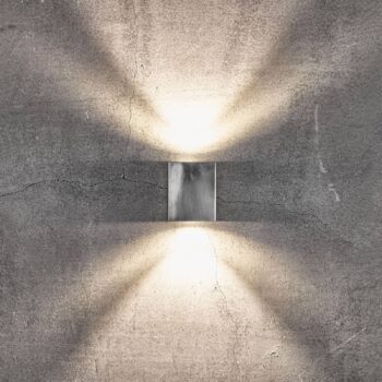 Vonkajšie nástenné LED Canto Kubi 2, 10 cm, sivé