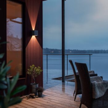 Vonkajšie nástenné LED Cremona 13 cm sivé