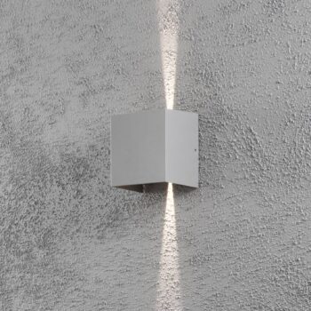 Vonkajšie nástenné LED Cremona 13 cm sivé