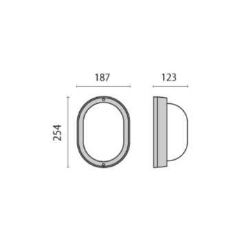 Vonkajšie nástenné LED Eko+19 LED 3 000 K antracit