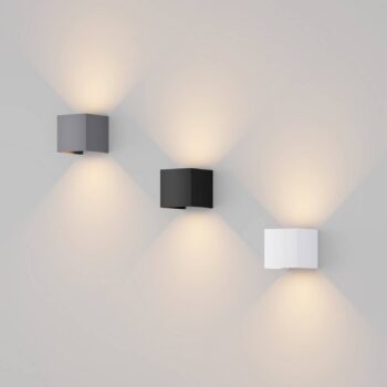 Vonkajšie nástenné LED, Fulton 10x10 cm biele
