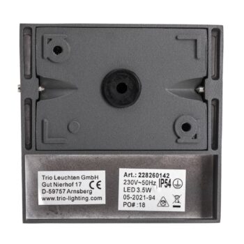 Vonkajšie nástenné LED svietidlo Yangtze, antracit