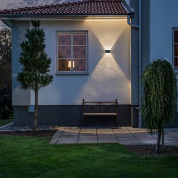 Vonkajšie nástenné LED svietidlo, antracit, 6-pl.