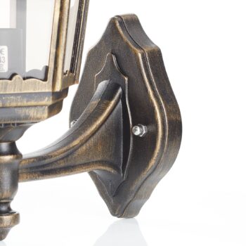 Vonkajšie nástenné svetlo Puchberg v čierno-zlatej