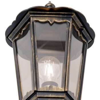 Vonkajšie nástenné svetlo Puchberg v čierno-zlatej