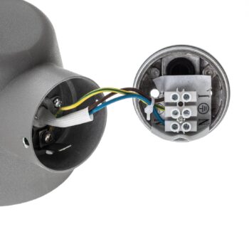 Vonkajšie nástenné svietidlo Aleria, sivé