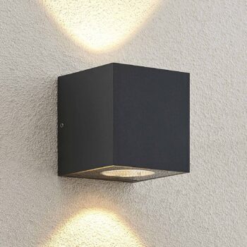 Vonkajšie nástenné svietidlo Arcchio LED Tassnim, 12 cm, antracit, IP65
