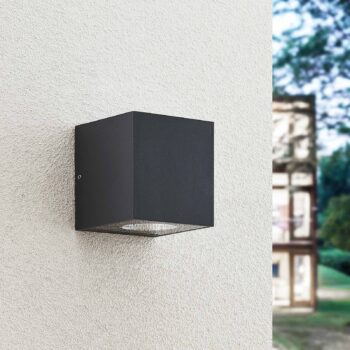 Vonkajšie nástenné svietidlo Arcchio LED Tassnim, 12 cm, antracit, IP65