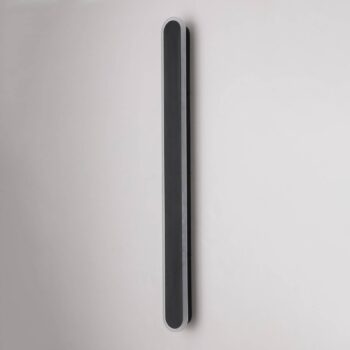 Vonkajšie nástenné svietidlo Bordo LED, výška 90 cm, čierna farba, hliník