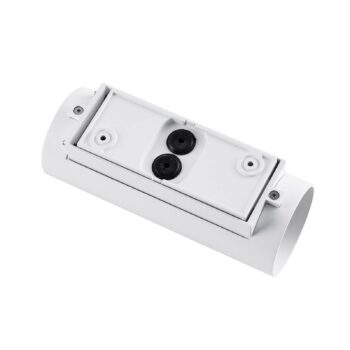 Vonkajšie nástenné svietidlo CAN, biele, 2-pl., Ø 8 cm, IP65, kov, GU10
