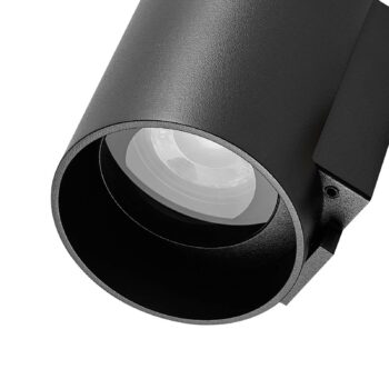Vonkajšie nástenné svietidlo CAN, čierne, 1-pl. svetlo, Ø 8 cm IP65 kov GU10